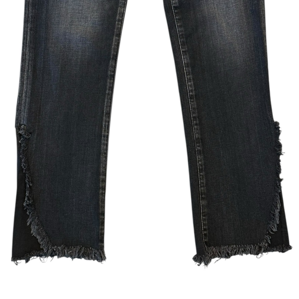 Moussy Vintage Alhambra Flare Jeans Split Hem High Rise Japanese Denim Size 24 - Picture 4 of 14